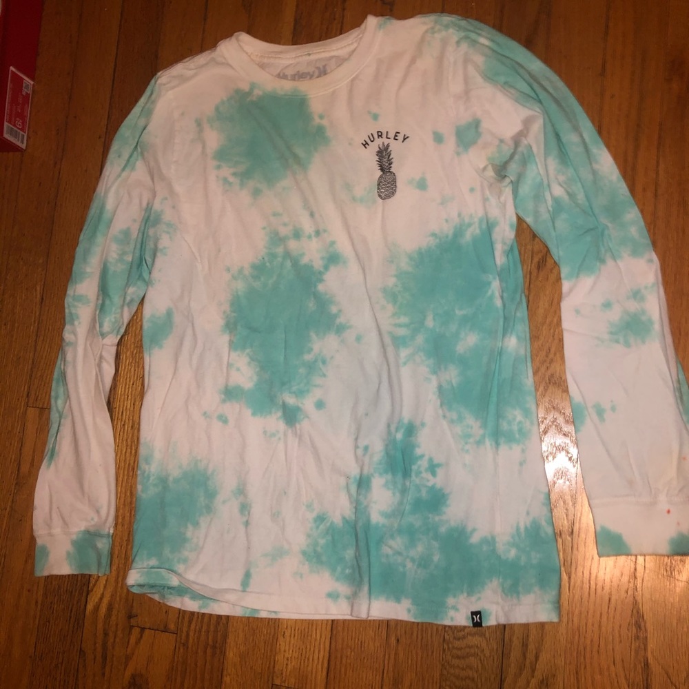 Hurley Teal tie dye long sleeve